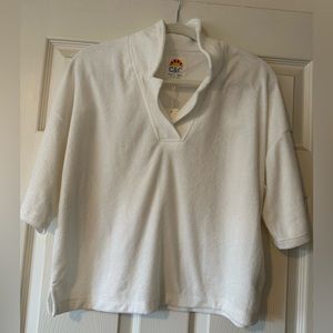 C&C California Cropped Terry Top
